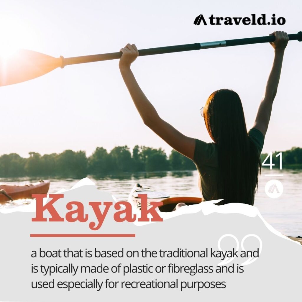 Travel word Kayak