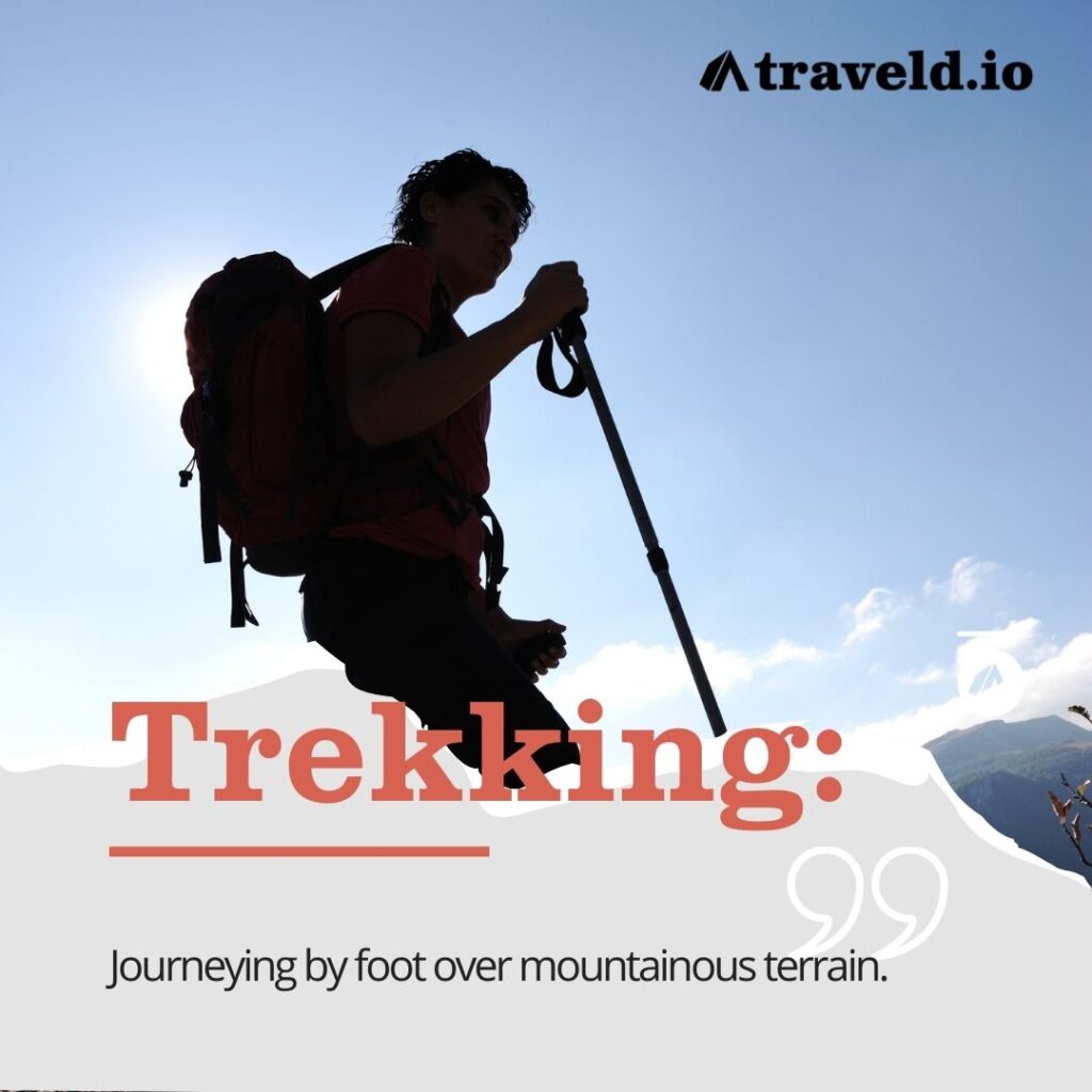 Travel word Trekking